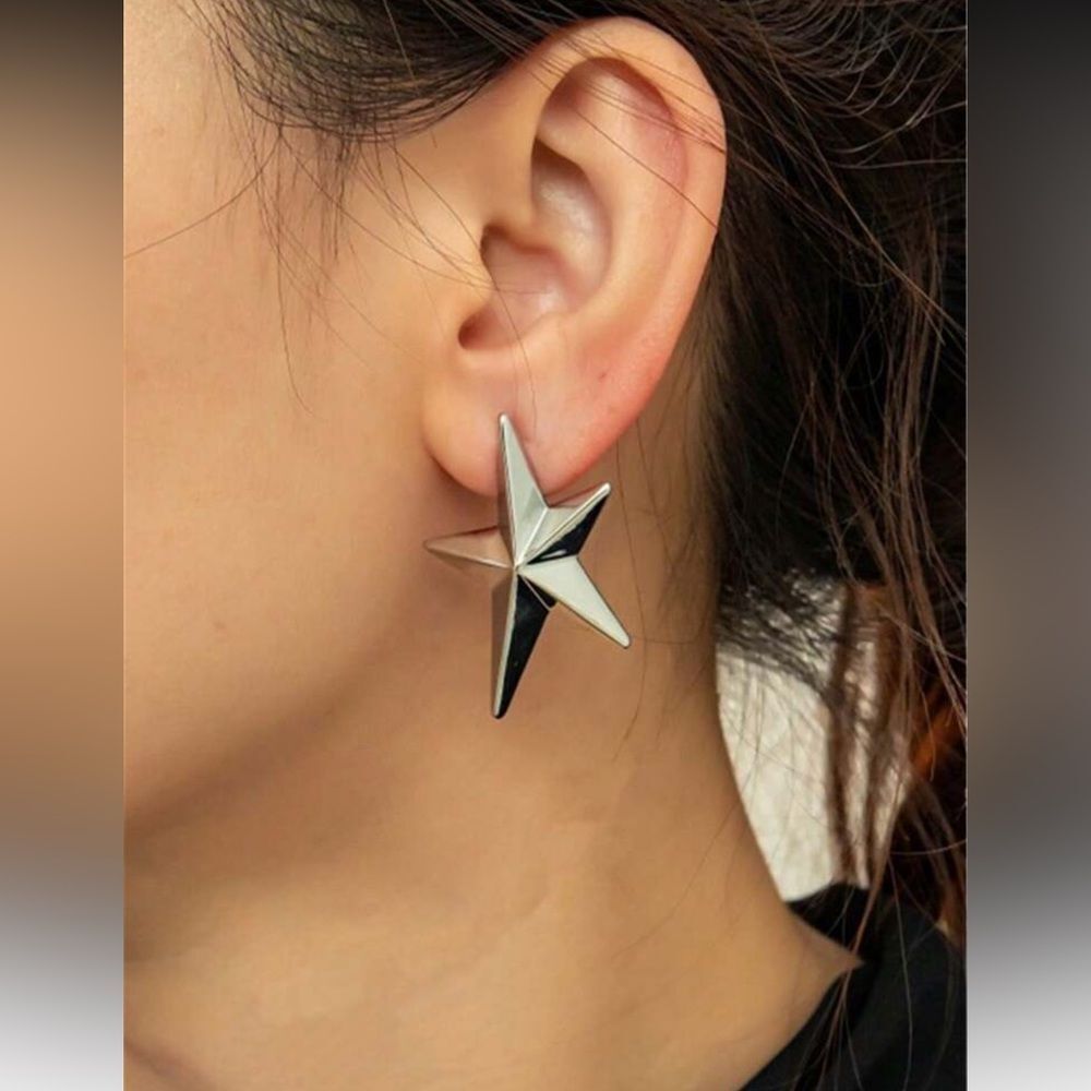 Silver Star Earrings M1204 24$